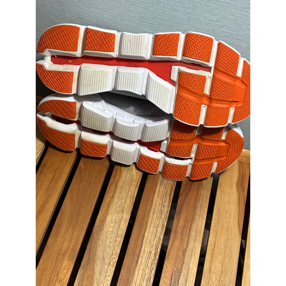 On Running Cloudflyer Mens 12 Gray Orange Running Shoes 21.99032 - Picture 4 of 15